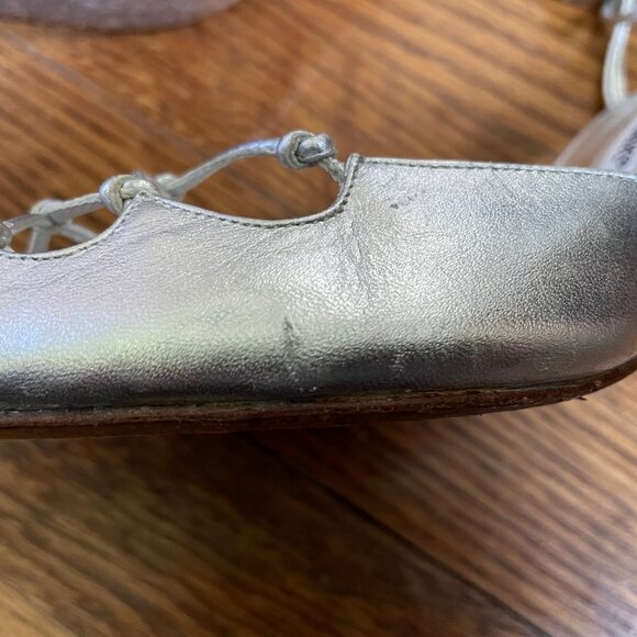 Manolo Blahnik Silver Strappy Sandals, Size 39.5 EU - Picture 13 of 16